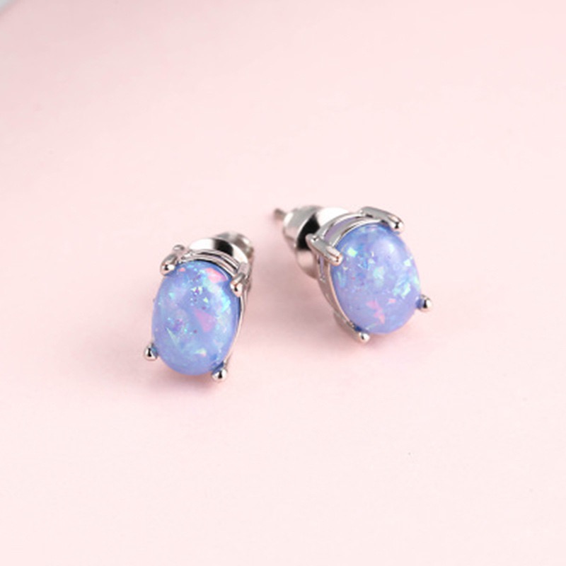 TEMU Opal Earring S925 Sterling Silver | Jewelry, Birthday And Christmas Gifts For Her, Daily And Vacation Wear