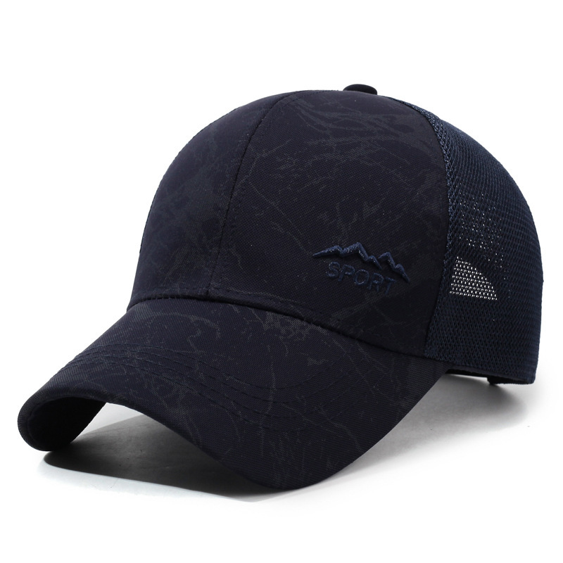 TEMU 2026 New Style, 1pc+, Men's Textured Print Baseball Cap, And Stylish Design, Sun Hat For Daily , Breathable Mesh Snapback Cap, Lightweight