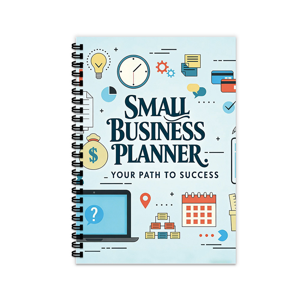 TEMU 1pc Small Business Planner Spiral Notebook, Your Business Journal Subject Notebook, Time Management Organizer Notebook, Income & Expense For ,