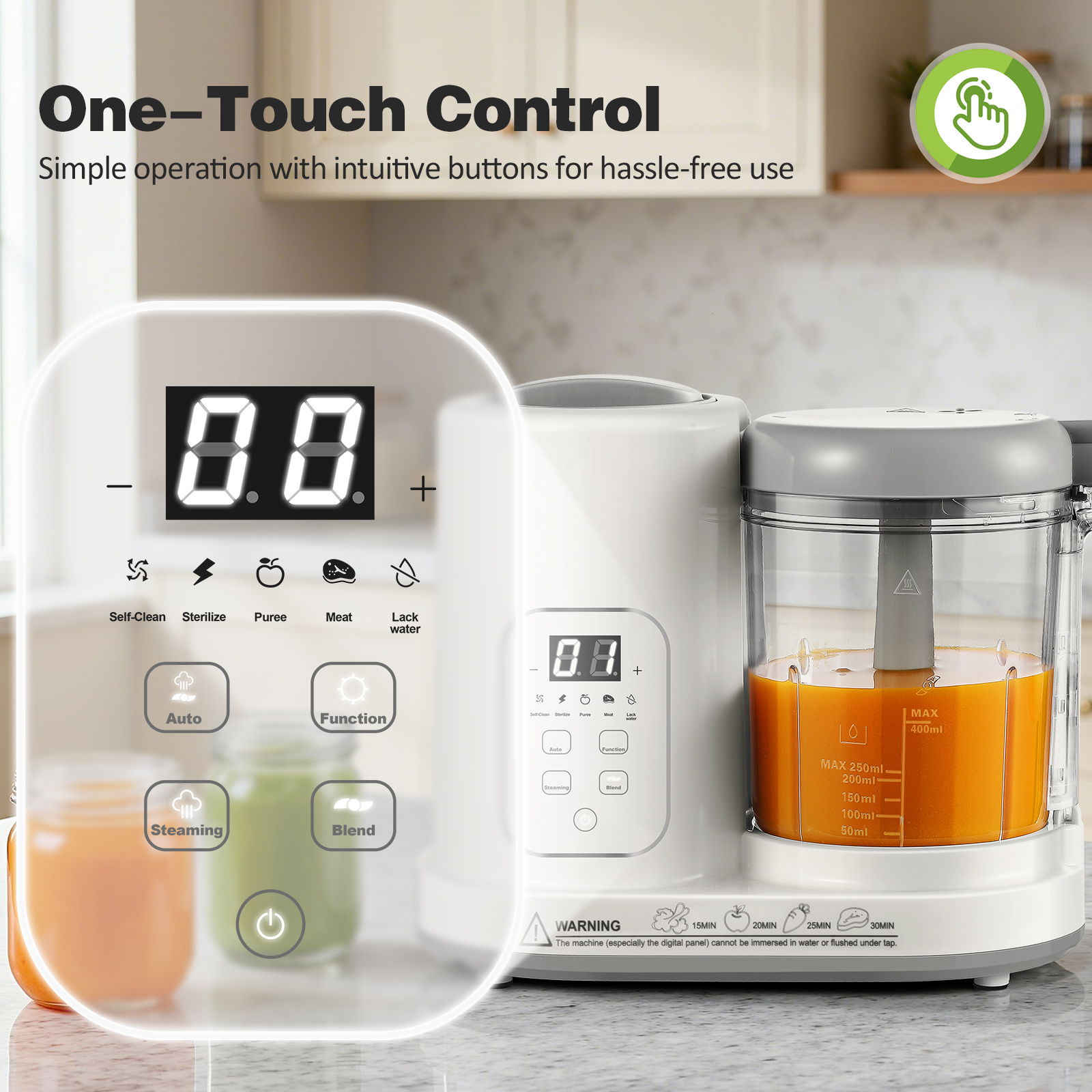 One Step Multifunctional Food Processor Steamer Puree Blender |... product image 2