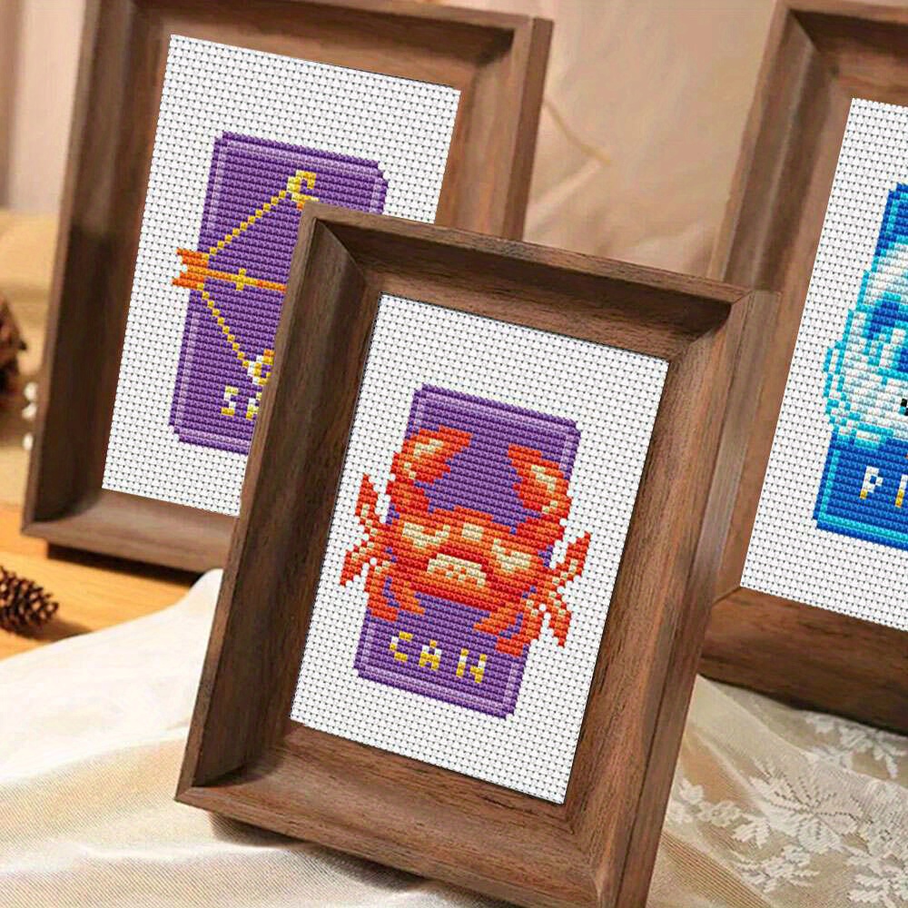 Set of 12 Constellation Cross Stitch Kits for Creative Crafts