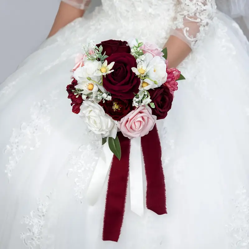 prom bouquet for burgundy dress Gorgeous Burgundy Prom Corsage