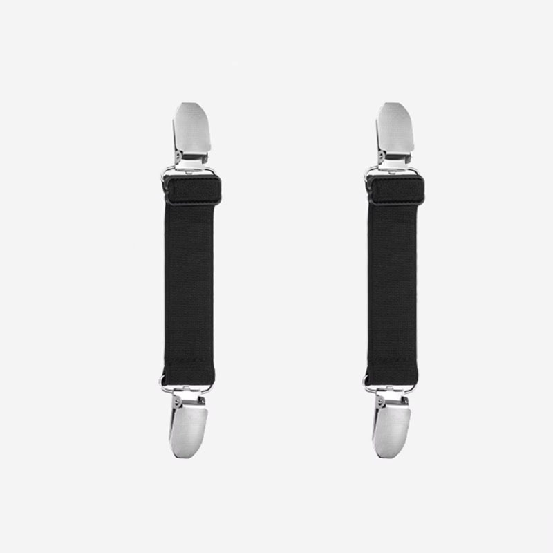 TEMU 2pcs Adjustable Waist Tightener Clips & Elastic Cinch Straps With Chain Belt Suitable For Jeans, T-shirts, Dresses - Punk Streetwear For , Belt