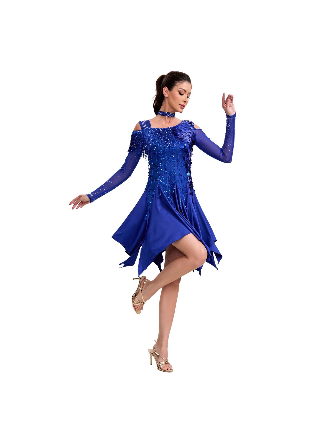 cute plus size fall dresses Short Rhinestone Embellished Lattice Dress main image 1
