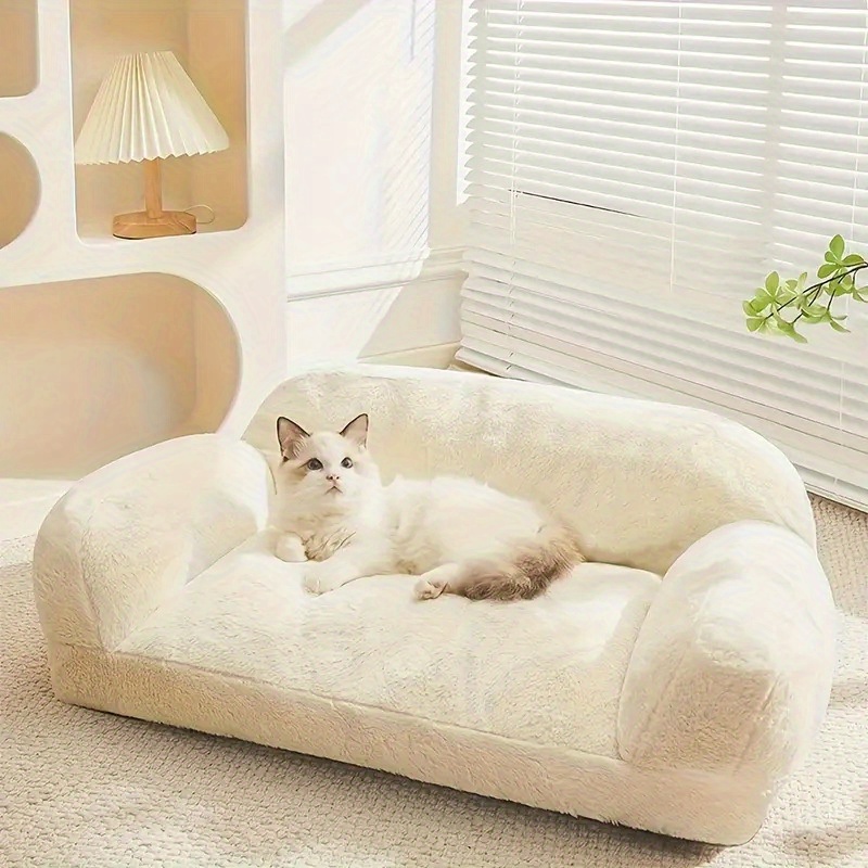 soft   sofa bed for small dogs puppies cozy polyester dog bed with plush cushioning warm durable indoor bedding for   indoor use dog couch bed stylish pet accessory comfortable   Product details 5