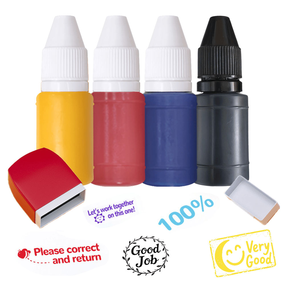 The Black, Blue, Red And Yellow Four-Color Photosensitive Ink Set Is Tailor-Made for Creative Design, Teaching Printing, Office Scenes And Handicrafts. It Awakens Color Inspiration with Delicate Coloring Power And Creates a Professional-Grade Ink Solution for All-Dimensional Applications.