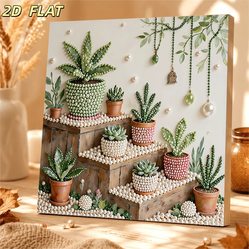 TEMU 2dflat Pearl Painting Set Features A 20x20cm Unframed Handcrafted Pearl Mosaic Artwork Perfect For Decorating Bedrooms Art To Living Room Walls