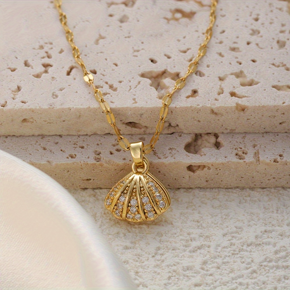 Elegant Shell Pendant Necklace for Women, Adjustable