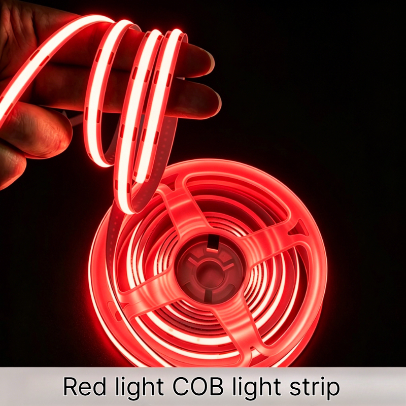 TEMU Red Cob Led Strip Light, Home Decor Lighting, Halloween Atmosphere Light Strip, Novelty Lighting, Usb Powered, 2m Length, Flexible Design, Easy