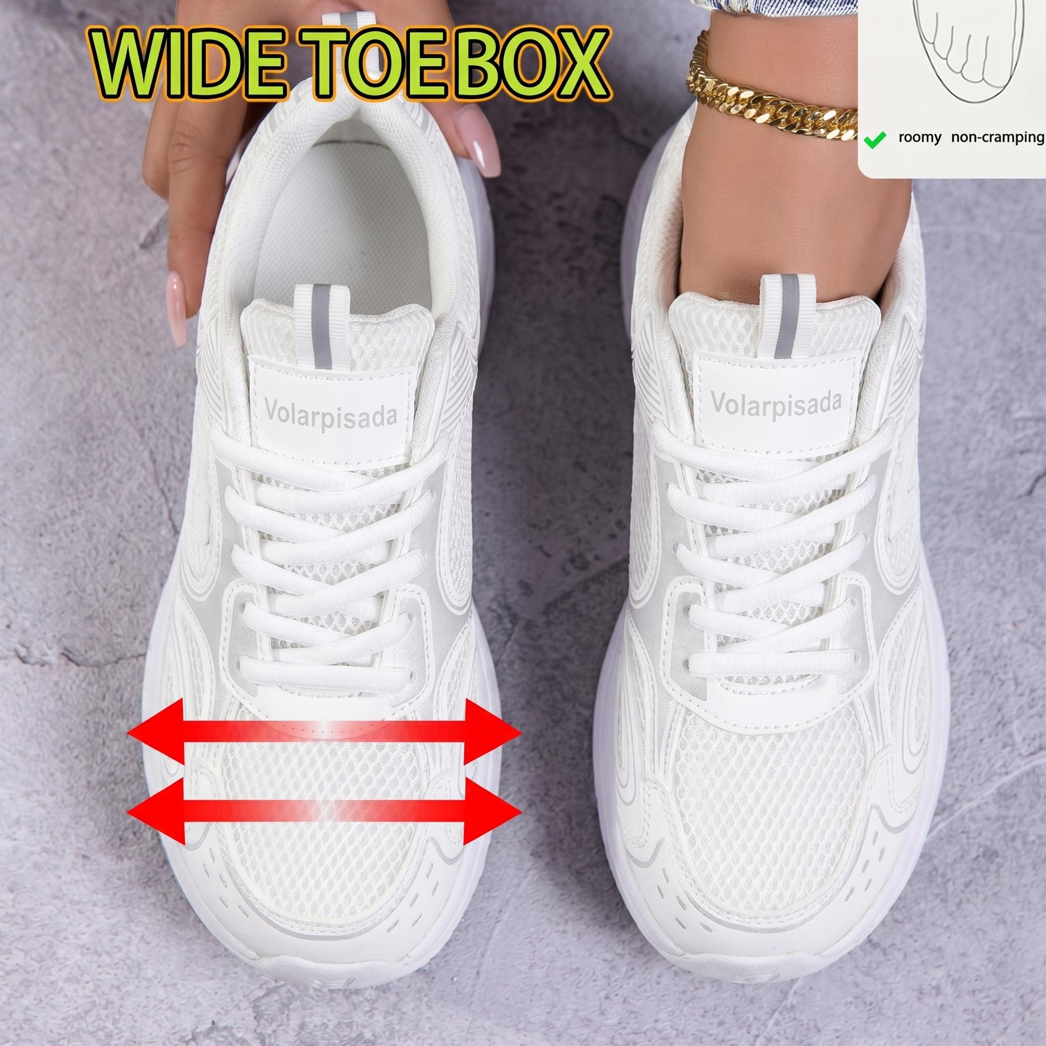 Women s Wide-  - Featuring a Breathable Mesh Upper, a Non-slip, Durable Outsole, and a Cushioned, Responsive Sole,   Lightweight and Comfortable Walking Shoes Offer Arch Support. The Wide Toe Box Ensures a   Fit That Prevents Cr