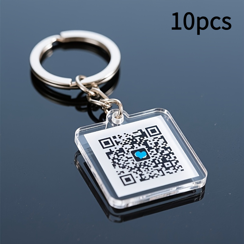 TEMU 10/ Personalized Custom Flat Acrylic Keychains, Custom Design - Social Media Gift, Cute Keychain Accessory