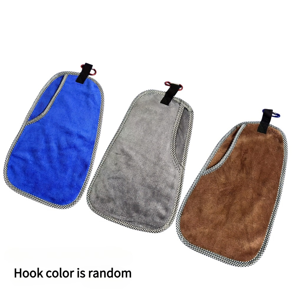 TEMU 3pcs Fishing Towel - With Hook, Easy To Carry, Keeps While Handling Fish, Suitable For Outdoor/wilderness/fishing, Design - Camping Towel &