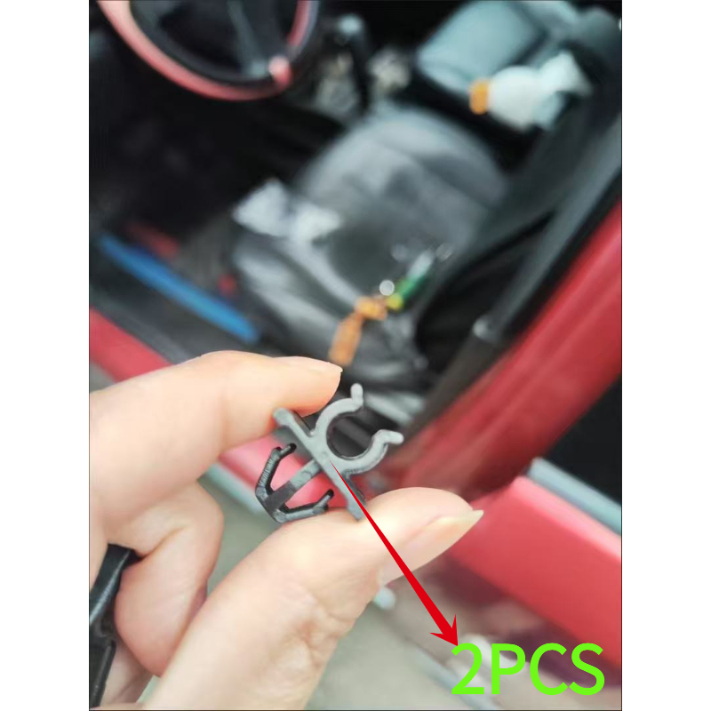 TEMU 2pcs Car Hood Support Rod Clamp - Heavy-duty Black Fastener, And Durable Hood Support Rod Holder (suitable For Most Cars, Trucks, Suvs), Sturdy
