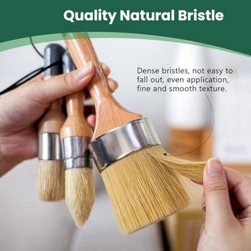 chalk and brush set chalk paint milk paint for furniture 1 large oval brush and 2 small round brushes