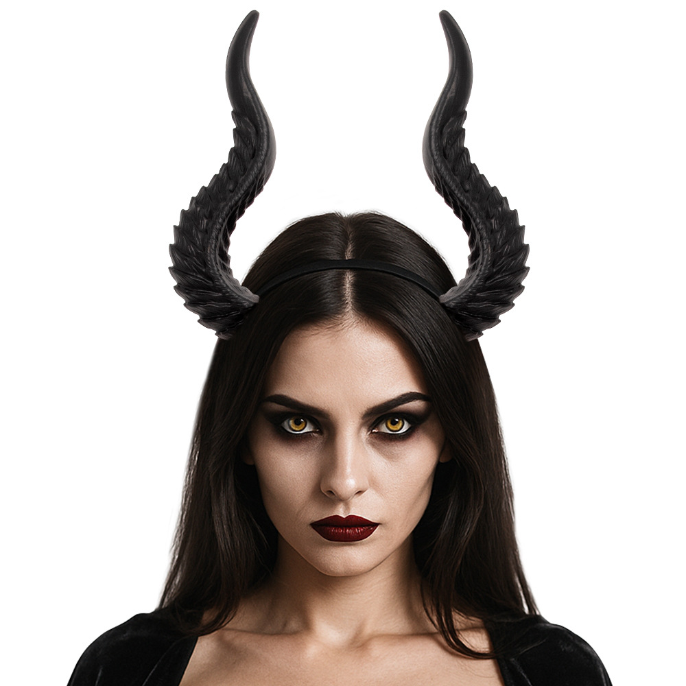 Halloween Devil Horn Headband - Assemble Cosplay Hair Accessory With Transformable Style For Costume Parties