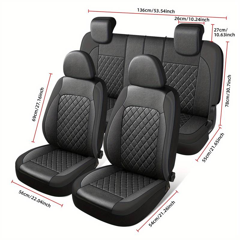 Full Set PU Leather Seat Covers For Toyota Corolla – Front & Rear – Waterproof