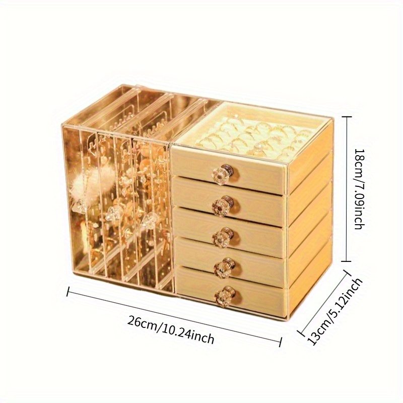   multi function jewelry organizer designed for earrings studs necklaces elegant storage with customizable dividers must have   decor to showcase     Product details 3