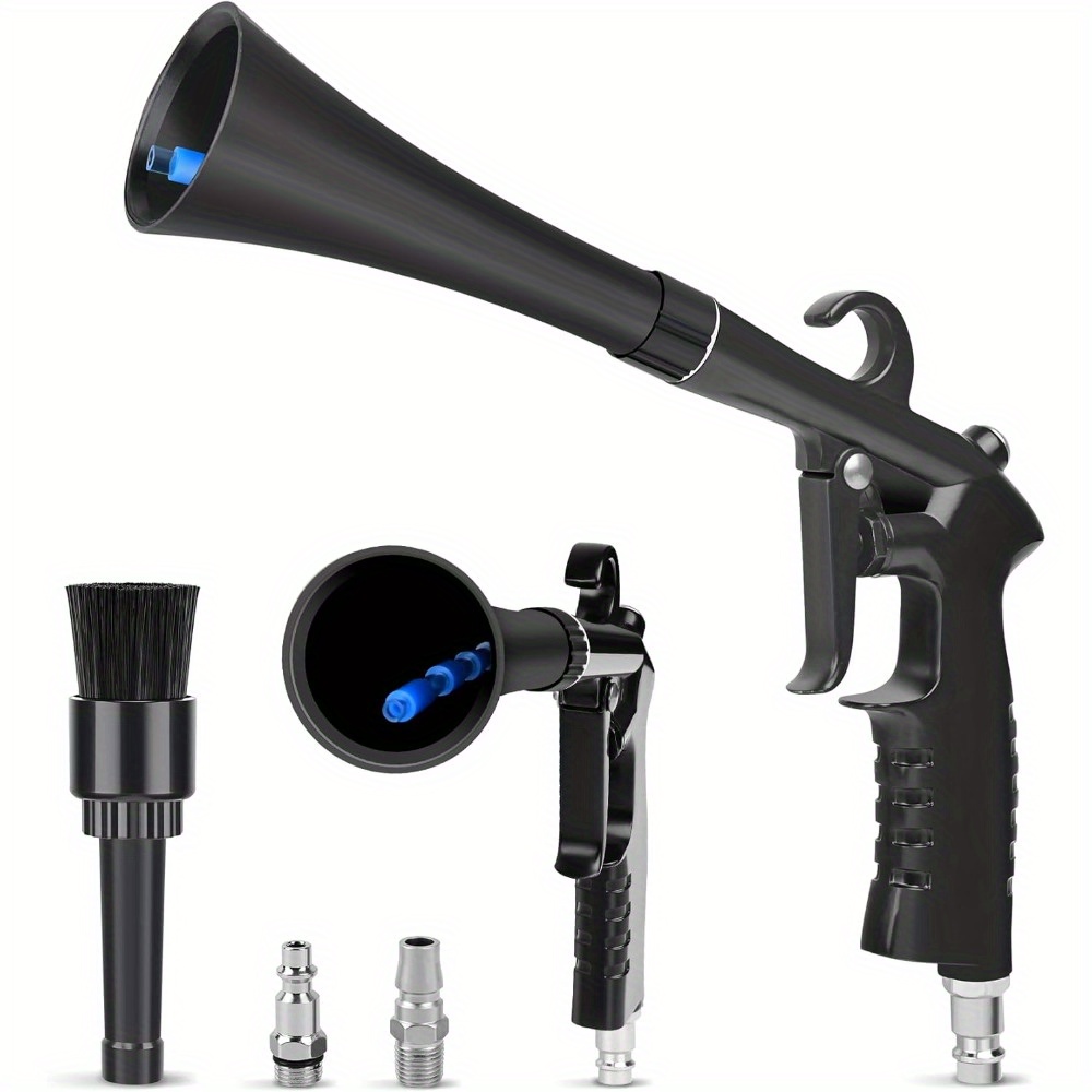 TEMU Auto Reinigingspistool Detailing Interieur Droogblazer, Hogedruk Blaaspistool, Auto Detailing Kit voor Binnenreiniger, Snelle Verwijdering van