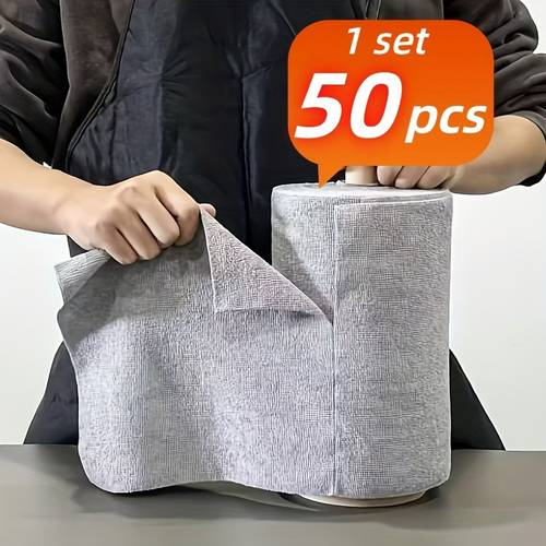 1 Rol Multi-Color Herbruikbare Microvezel Handdoekrol, Individueel Verpakt en Afneembaar Ontwerp, Zware Waterabsorptie en Sneldrogend, Geschikt voor Keuken, Badkamerreiniging en Afdrogen, Buiten, Camper en Meer dan 50 Andere Omgevingen