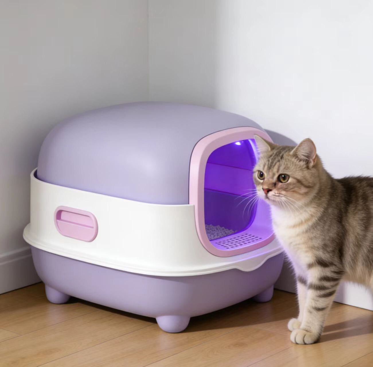extra large luxury fully enclosed litter box, elevated   anti-leak large capacity durable cat toilet with cleaning shovel,   to litter spillage! elevated   toilet, increased capacity durable,   with cleaning shovel Product details 7