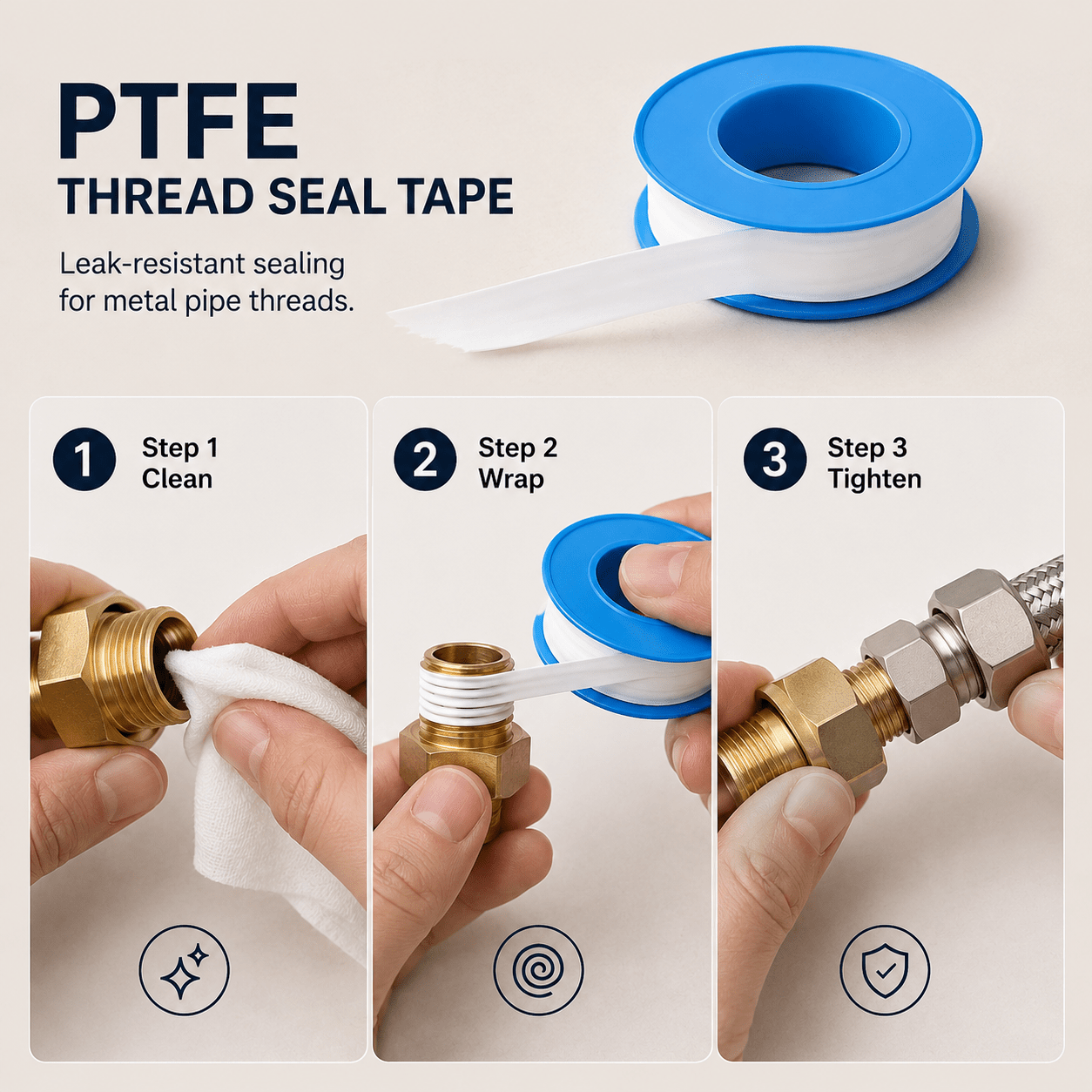 Pipe Tape, PTFE Sealing Tape, Plumbing Thread Sealing Tape