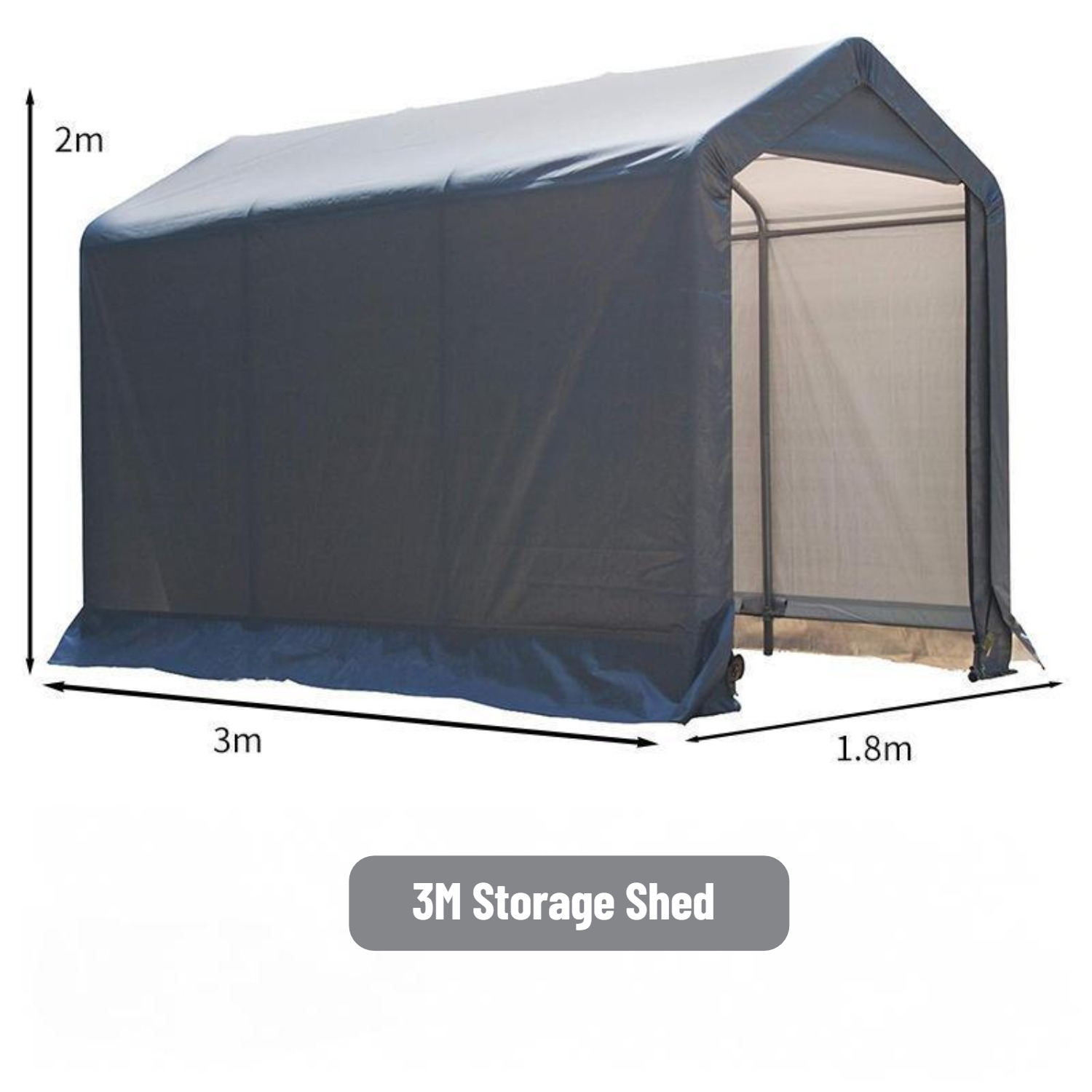 Image of 1.8/2.4/ Courtyard Storage Shed, Garden Motorcycle Shelter, Outdoor Dustproof And Tent With Sturdy Alloy