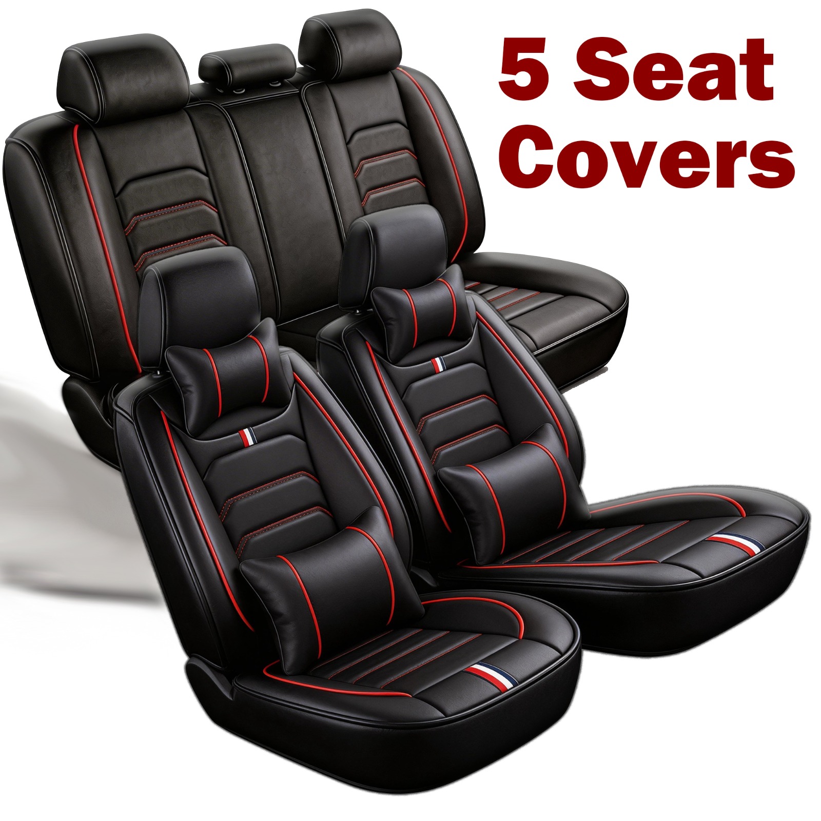 TEMU Luxury Universal Car Seat Covers Full Set For 5 Seats, Non-slip Waterproof Seat Protector, Stylish & , Fits Most Cars, Suvs And Trucks