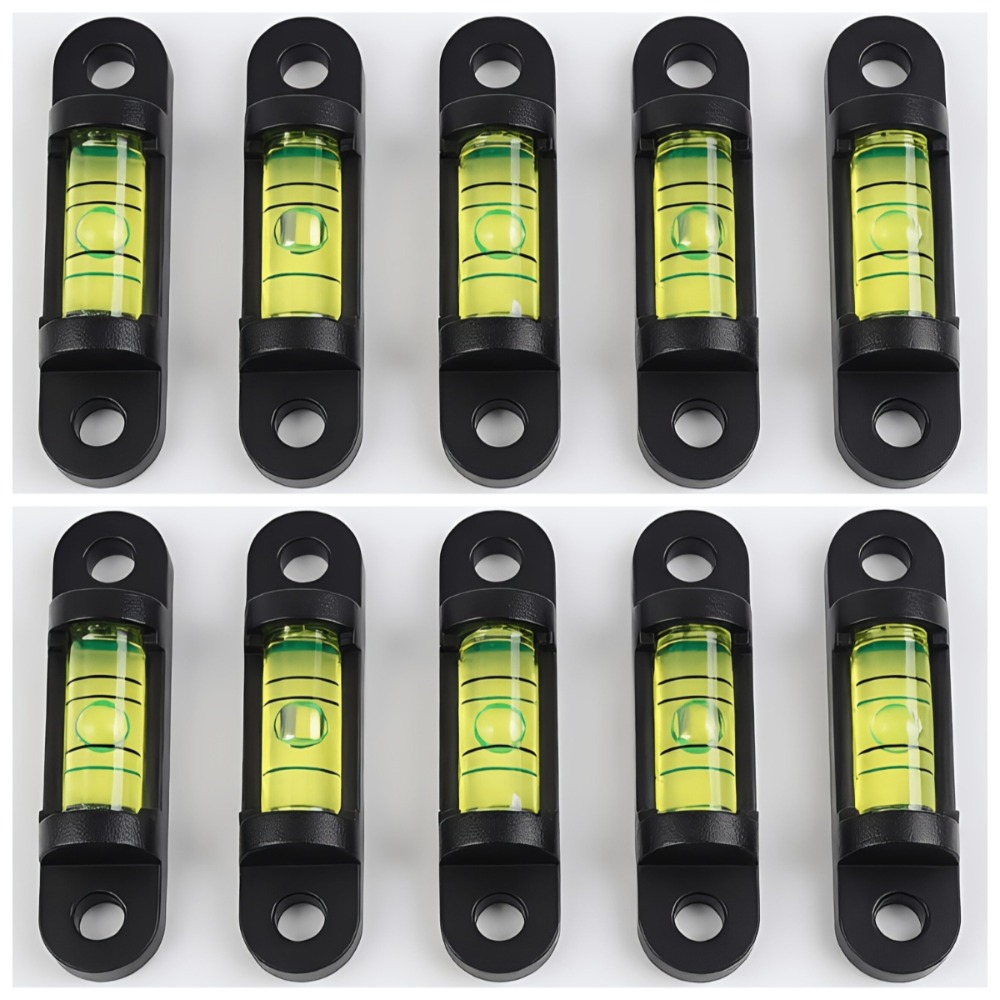 TEMU 10pcs Mini Niveaux à bulle avec trous de montage, petit outil de niveau portable pour à domicile