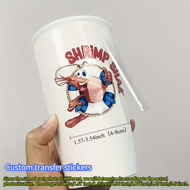 TEMU 26/41pcs Custom Uv Transfer Stickers - Personalized Labels, Easy To Tear And Apply, No Heat Press Machine Needed, Suitable For Glass Cups,