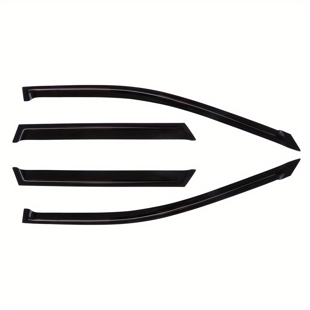 GEARTRONICS JDM Mugen Style Window Visors For Dodge Charger 2011-2022 – Black, 3D Wavy, Set Of 4
