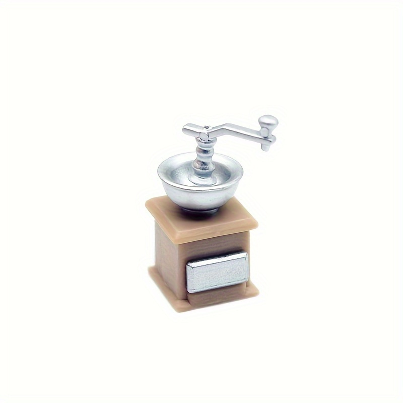 1pc 1/12 Scale Miniature Coffee Grinder, Vintage Kitchen Appliance Ornament, Resin Material Suitable For Dollhouses, Non-electric, Featherless, Universal Holiday Gift For Miniature Room Decor