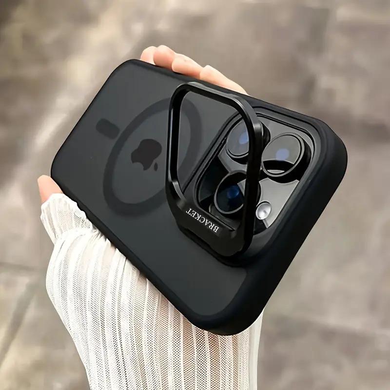TEMU Étui de téléphone : étui de téléphone avec chargement fil magnétique, protection d'objectif et support, compatible avec iPhone 17, 16, 15, 14,