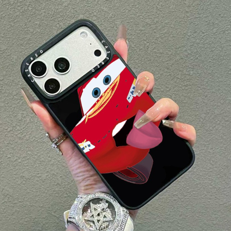 TEMU Coque de téléphone - 1pc Coque de téléphone personnalisée style cool avec motif de course de dessin , de réflexion , convient pour Apple iPhone