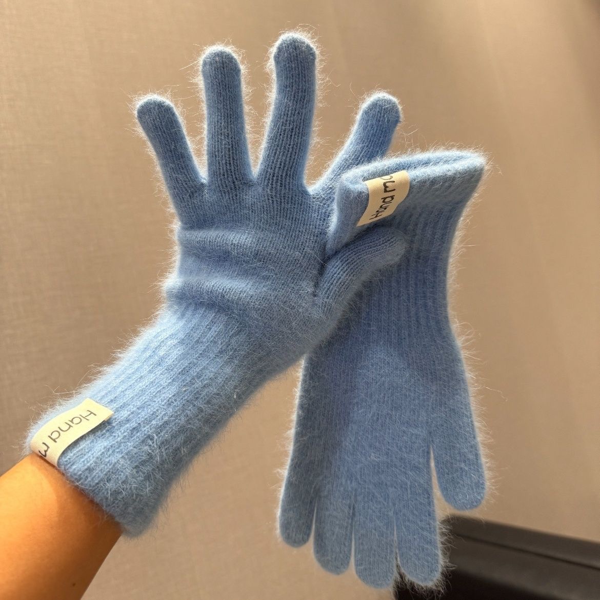 TEMU Women's Thick Warm Winter Gloves - Solid Color Five-finger Long Cold-proof Gloves, Suitable For Cycling, Skiing, Outdoor And Party Occasions,