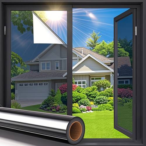 unidirectional privacy insulation sunshade film suitable for office glass windows kitchen and home bedrooms on side to static electricity film