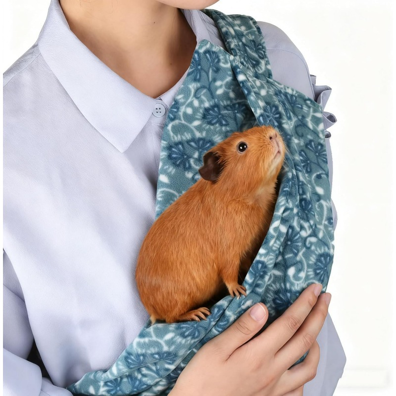 2-in-1 Guinea Pig Carrier Sling & Backpack Suitable for Safe Pet Travel, Adjustable Soft Bonding Carrier with Shoulder Strap, Comfortable Carrier Suitable for Vet Visits, Bonding Pouch for Guinea and Small Animals (No Revision Needed) - Image 6