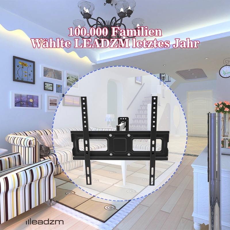 TEMU Soporte de Pared Ajustable TMXD-103 para TV, 10~10°, 35 kg, , con Nivelación de , Máx. VESA 400x400