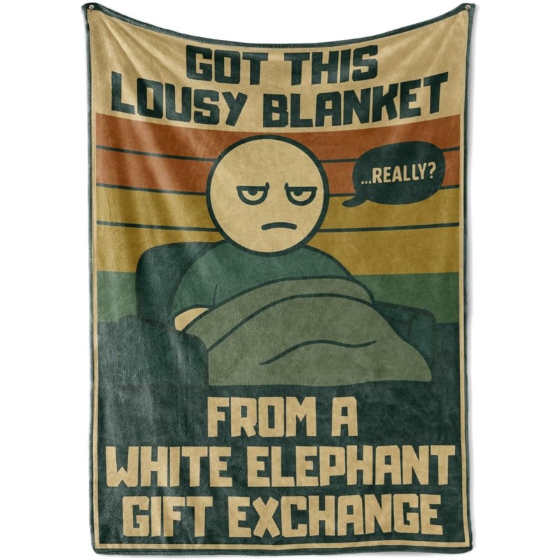 TEMU Funny White Elephant Gifts For Adults | Best Gift Idea, Bed Flannel Blankets For Women/ Men - Blanket - Size Soft, Warm, And Lightweight For