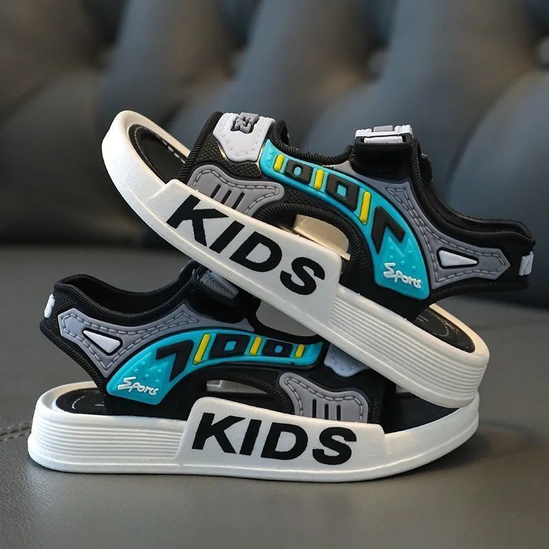 Sandalias de playa antideslizantes con diseño de dibujos animados, ideales para niños y estudiantes.