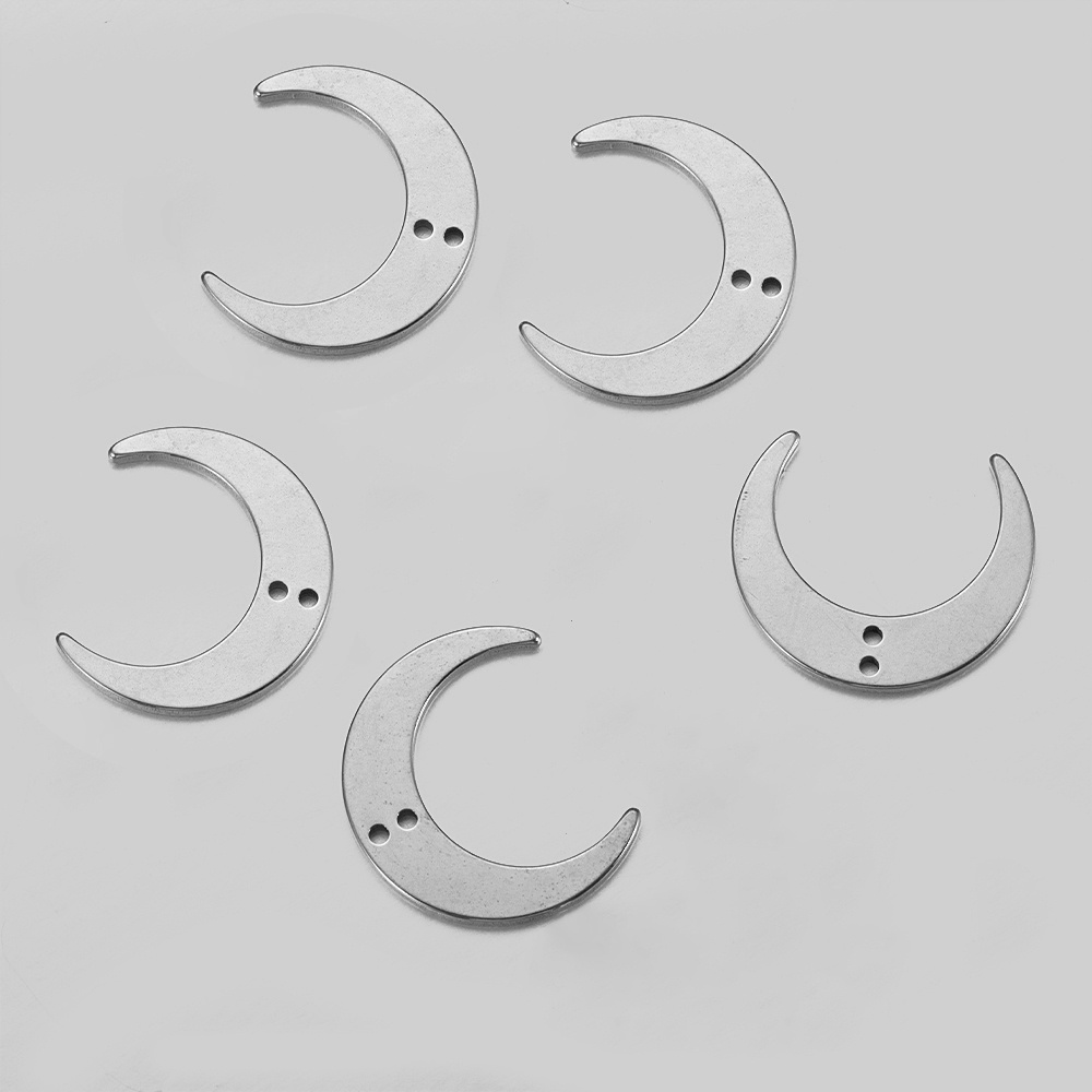 TEMU Lot de 5 attaches de pendentif en acier inoxydable à double trou pour breloques de boucles d'oreilles à pompons