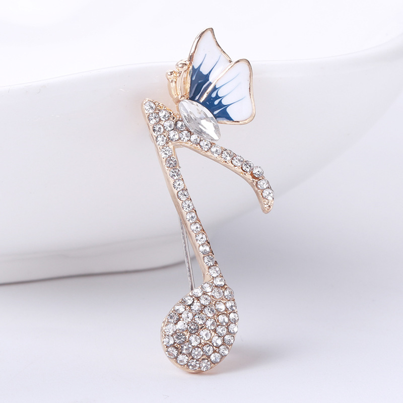 1pc   elegant   music note   brooch novelty irregular shape fashion pin for women and men details 4