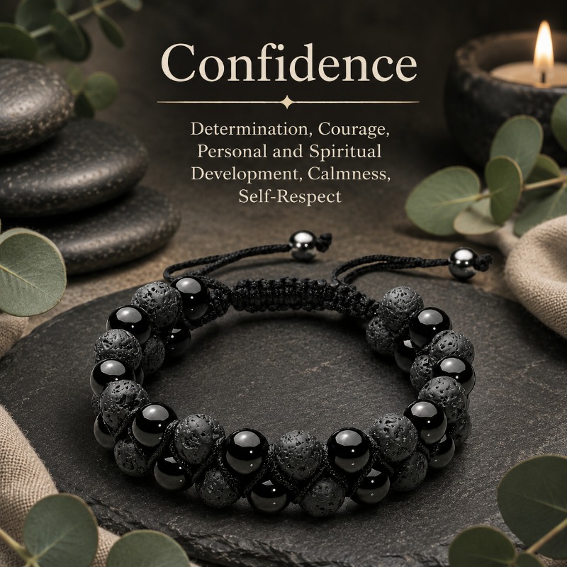 TEMU Bracciale a intrecciato con perline e lucido, un accessorio tenue dai toni solidi