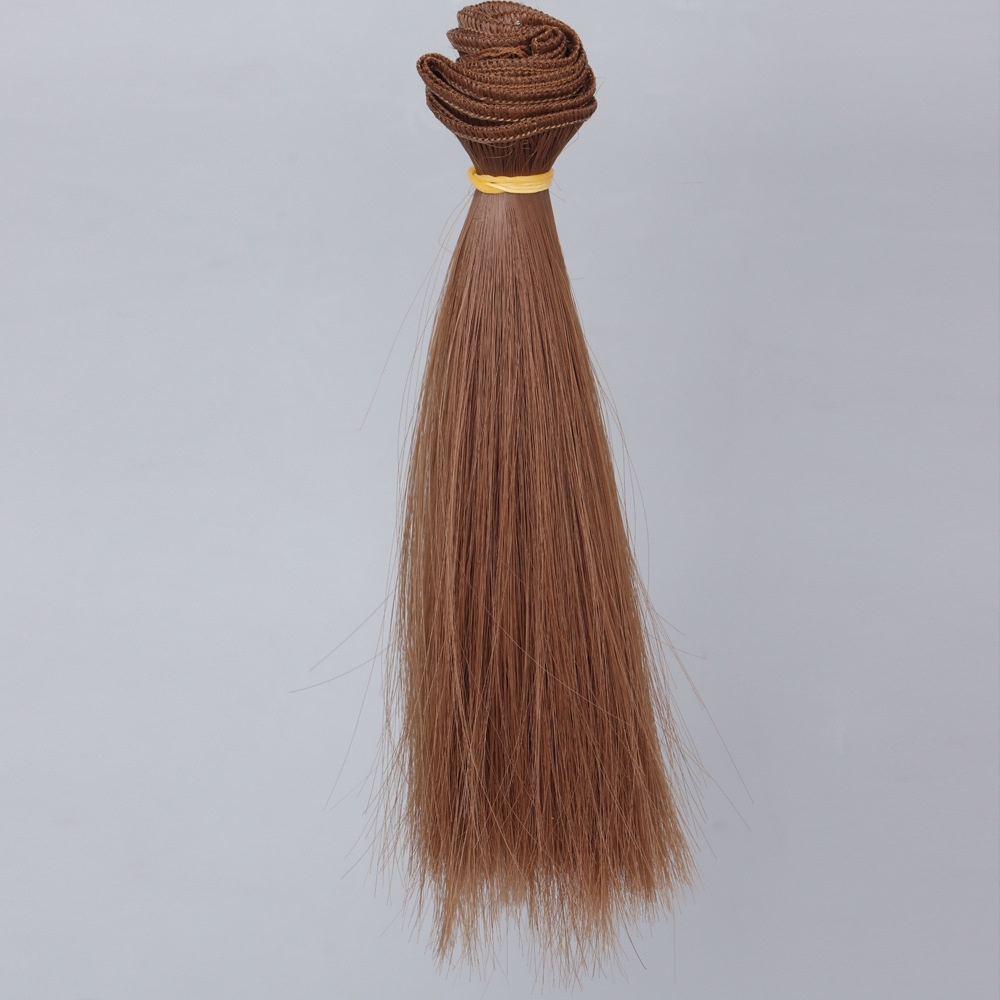 1pc 15cm * 100cm Wig Hair Row Straight Hair Doll Dress Diy Wig Modified Wig