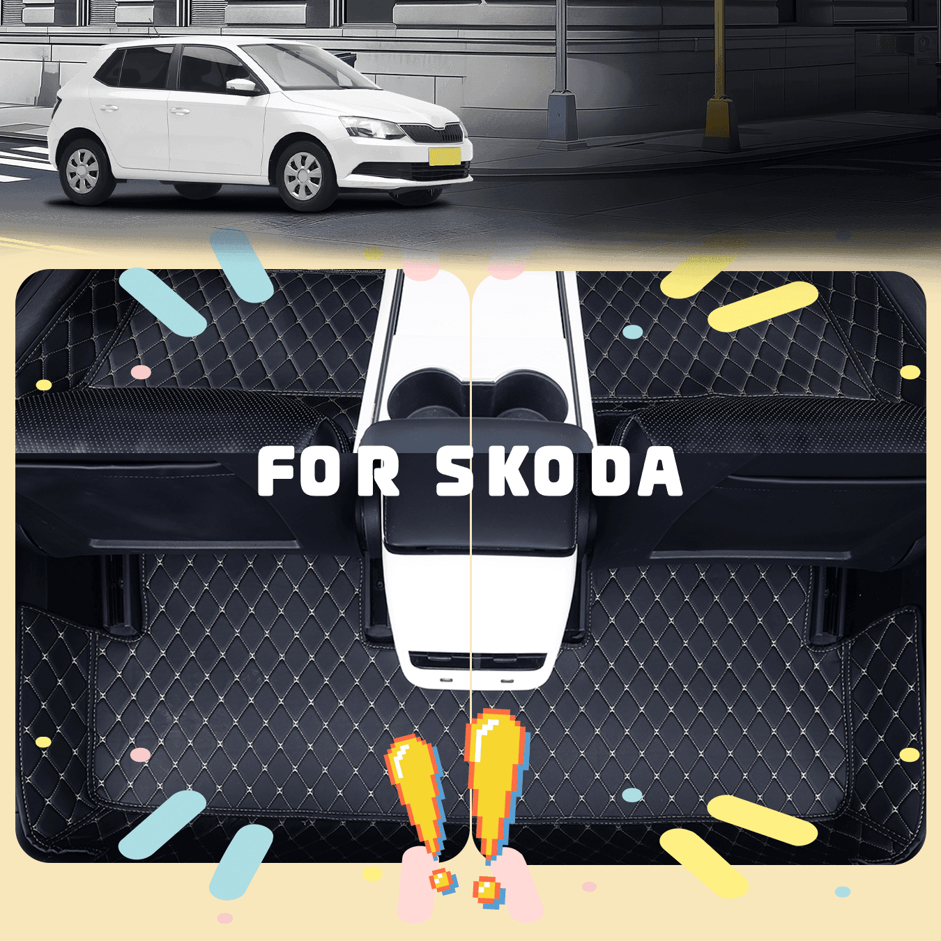 TEMU Custom Car Floor Mats/trunk Mats Fit For Octavia Superb Fabialuxury Custom Car Floor Mats/trunk Mats Left-hand Drive,interior Protection, Car