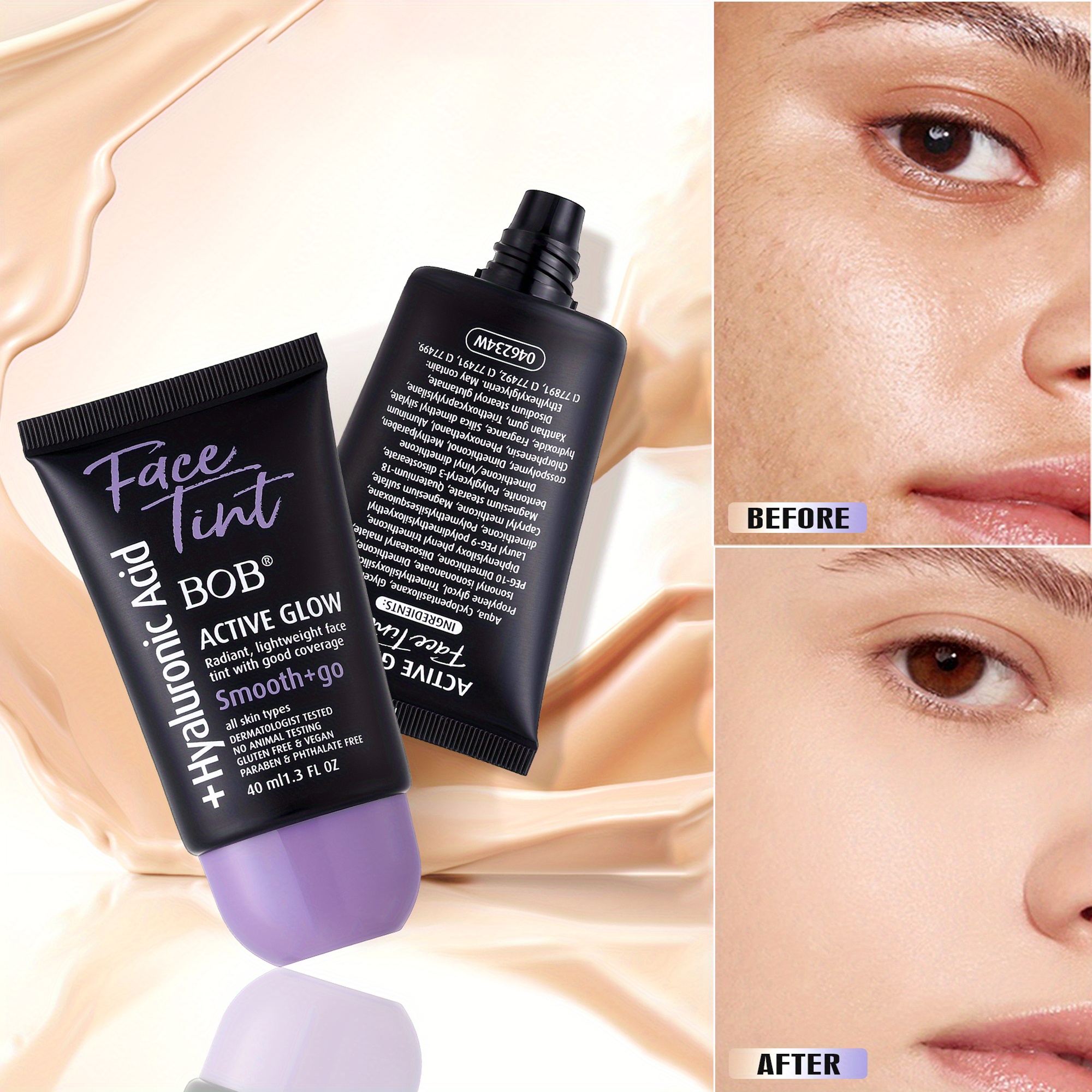   by glow liquid foundation buildable coverage smooth go   vegan ethically made formula 40ml lightweight liquid foundation for all light beige types travel friendly for daily use parties 0