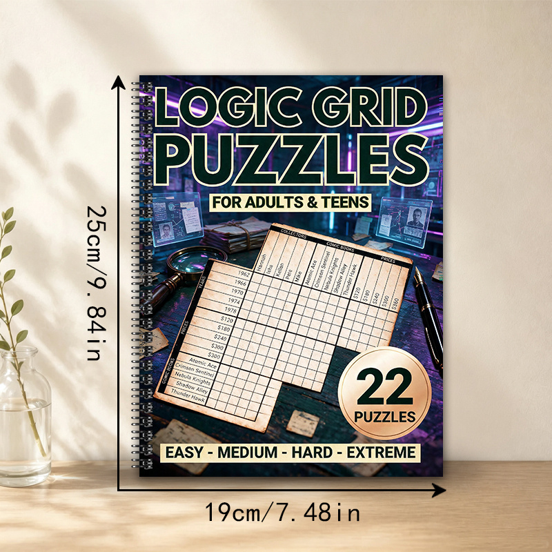TEMU 1pc: 22 Feuilles Grille Puzzle , Jeu de Puzzle Adulte Stimulant, Convient , Idéal comme Cadeaux et Souvenirs pour Halloween, Noël, Anniversaires
