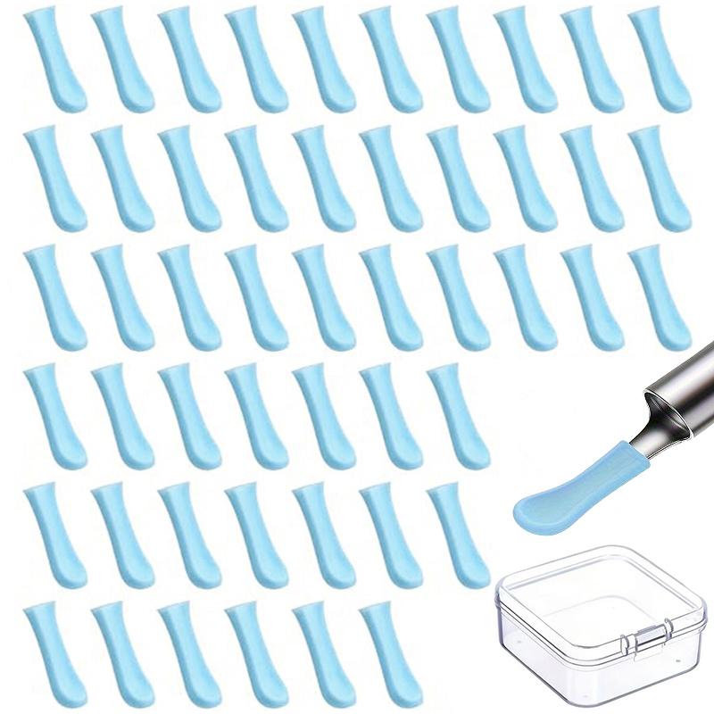 TEMU 51pcs Pick Replacement Heads Set, 50pcs Pick Replacement Heads + 1pc Storage Case, Universal Wax Removal Spoon, Reusable And Washable, Suitable