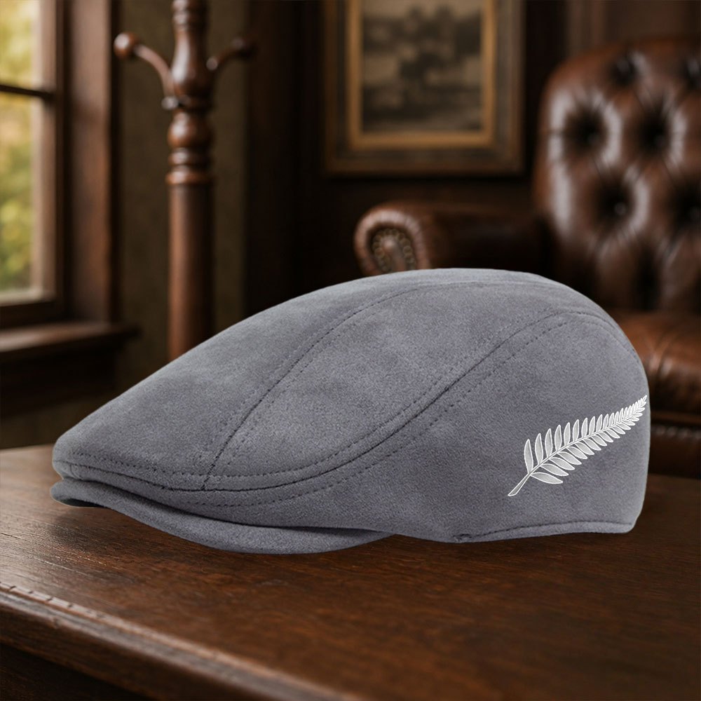 TEMU New Zealand Silvery Fern Newsboy Men's Beret Lightweight Design Suitable For Christmas Versatile For Wear
