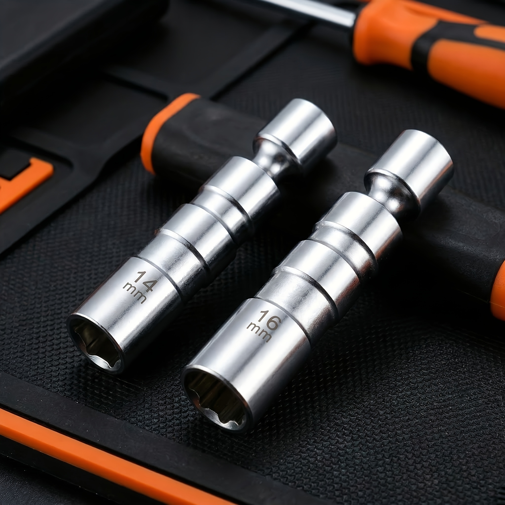 E-shop Beliebte Produkte in 900 Ländern, 14-mm- und 16-mm-dünne, magnetische, drehbare Zündkerzensteckdosen - 3/8-Zoll-Antrieb,