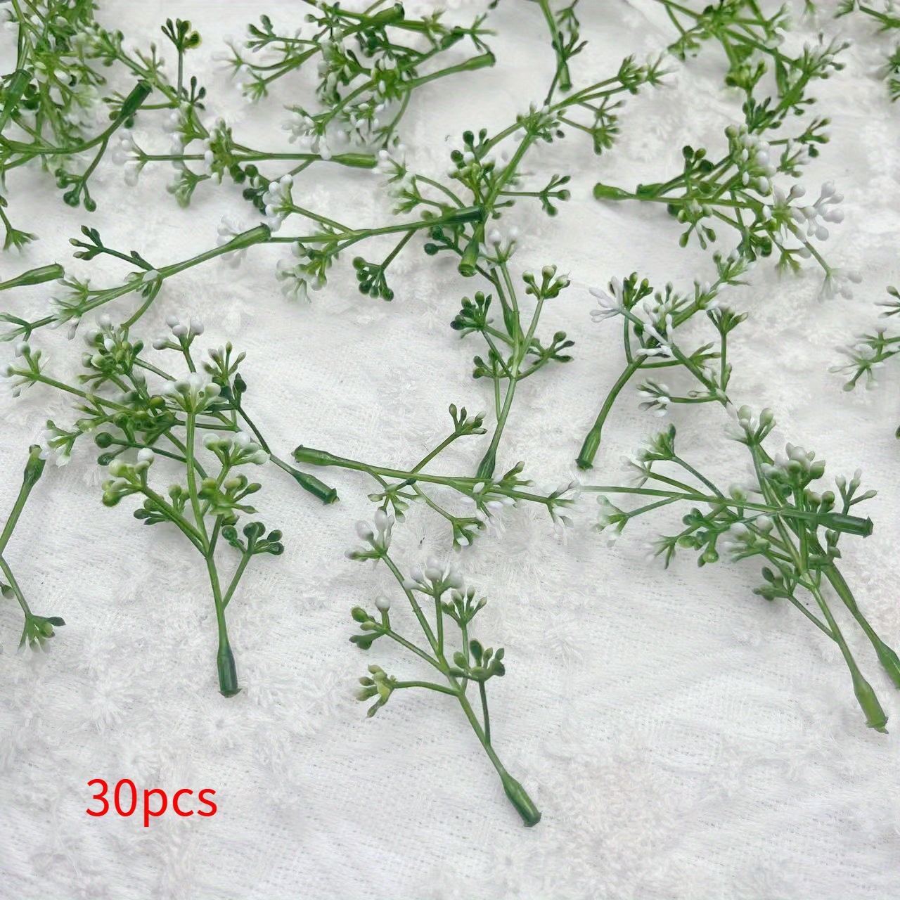 Image of 30pcs Artificial 7cm Plastic Plant Accessories Fork Fruit For Flower Arrangement Decoration, Green Plant Accessories, Gift Box Decoration, Vase Filler, Doll Decoration, Home Decor